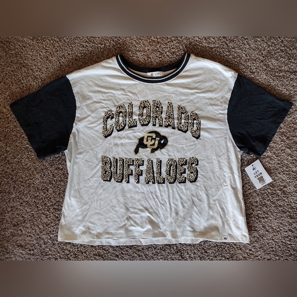 47 Tops - 47 Brand Women's Colorado Buffaloes Sandstone T-shirt NWT